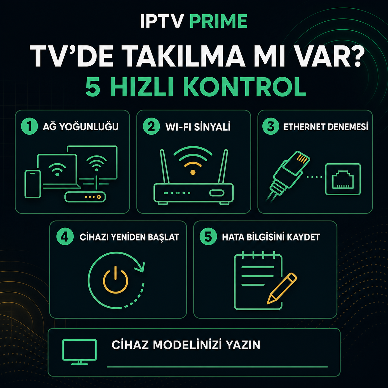IPTV donma ve takılma sorununda uygulanacak beş temel bağlantı kontrolü
